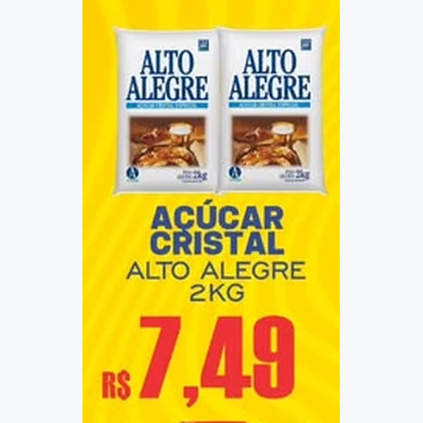 Açúcar Cristal Alto Alegre 2 kg