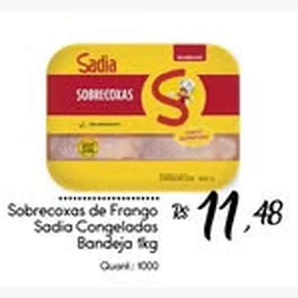 Sobrecoxas de Frango Congeladas Sadia 1 kg