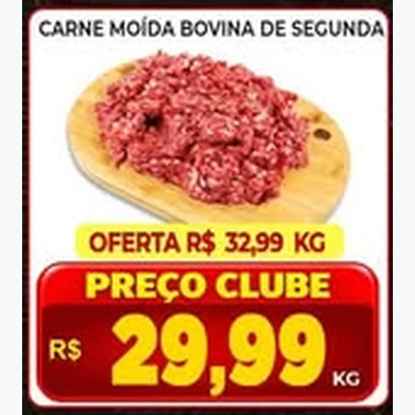 Recorte do encarte de Carne Moída Bovina de Segunda