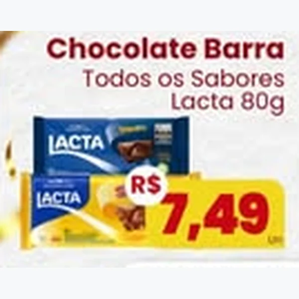 Chocolate Barra Lacta 80 g