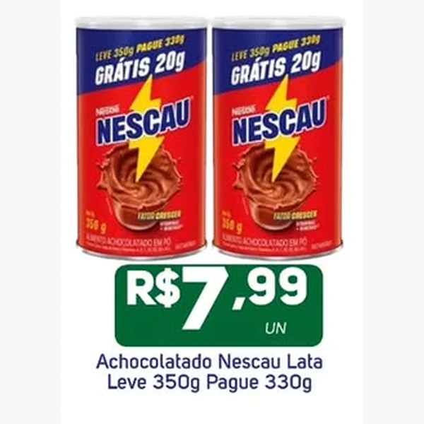 Recorte do encarte de Achocolatado em Pó Nescau 330 g
