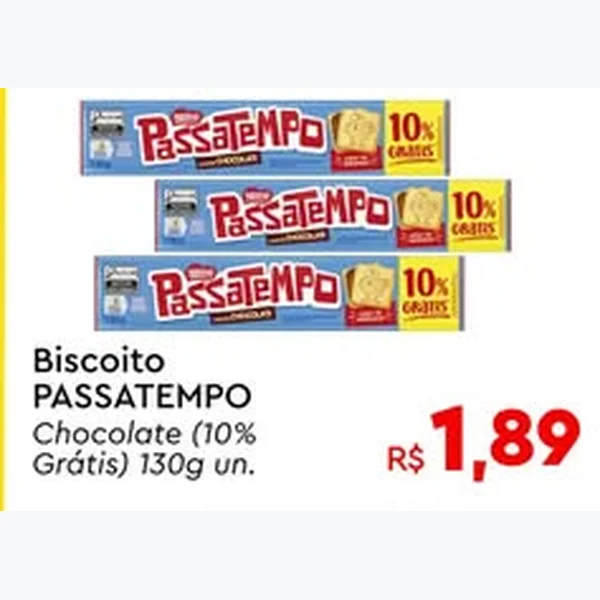 Biscoito Chocolate PASSATEMPO 130 g