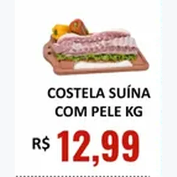 Recorte do encarte de Costela Suína com Pele
