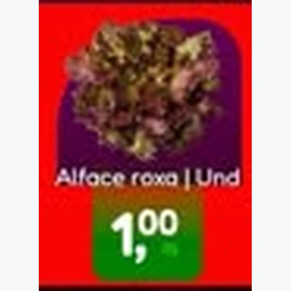 Recorte do encarte de Alface Roxa