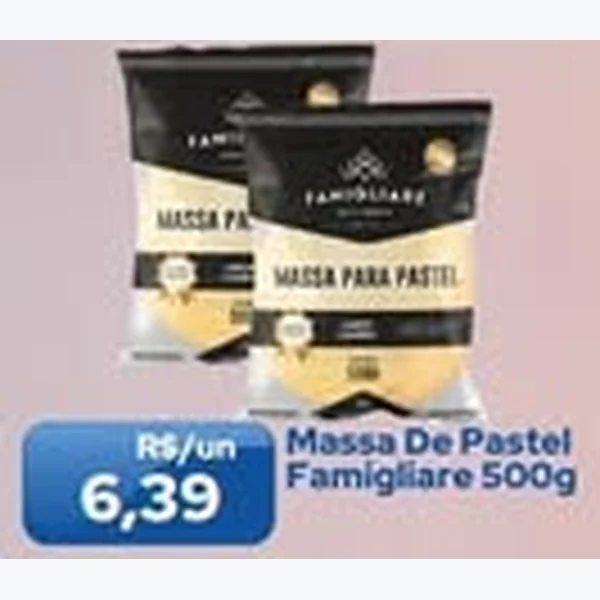 Recorte do encarte de Massa para Pastel Famigliare 500 g