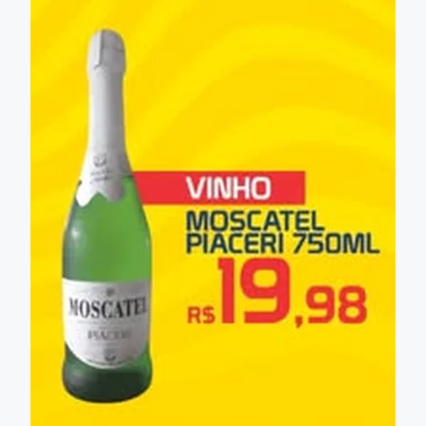 Recorte do encarte de Vinho Moscatel Piaceri 750 ml