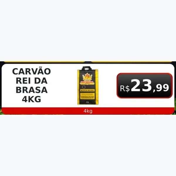 Carvão Rei da Brasa 4 kg
