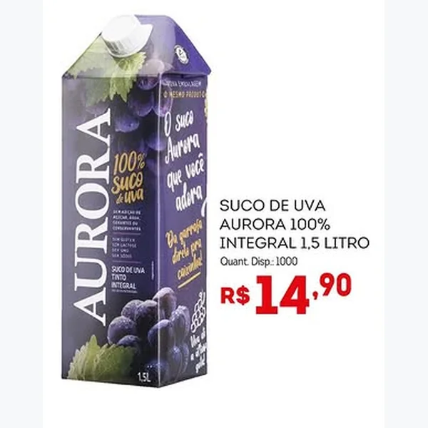 Suco de Uva Integral Aurora 1,5 L
