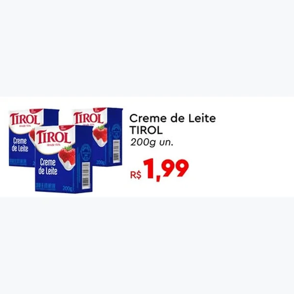 Creme de Leite TIROL 200 g