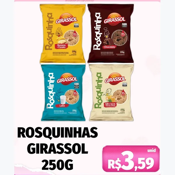 Recorte do encarte de Rosquinha Leite Girassol 250 g