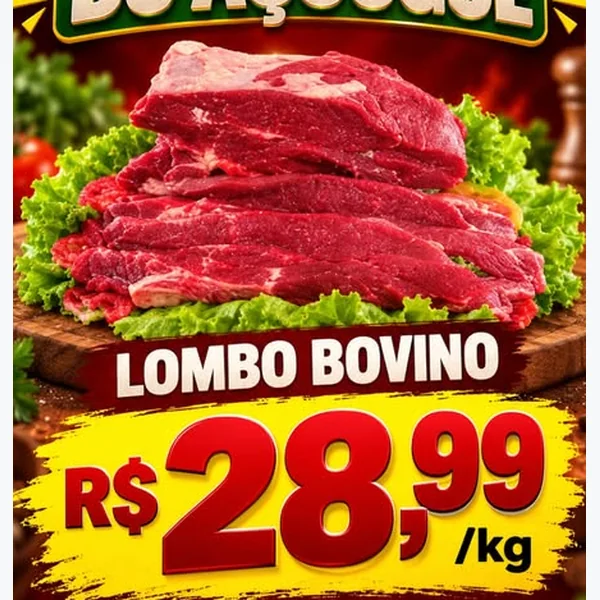 Recorte do encarte de Lombo Bovino