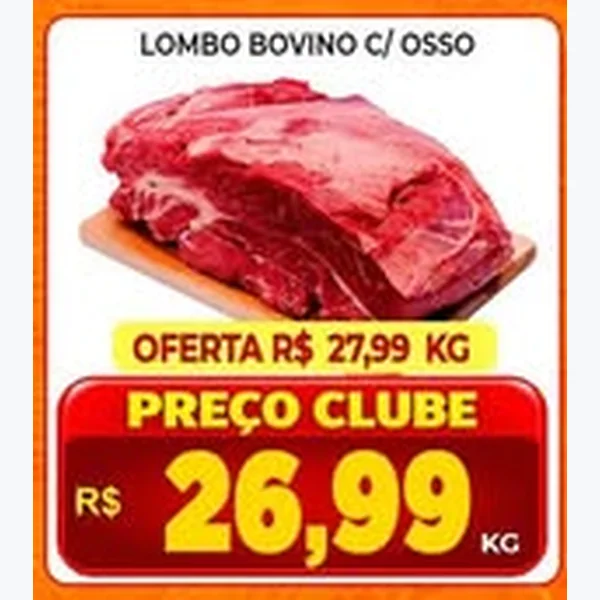 Recorte do encarte de Lombo Bovino C/ Osso