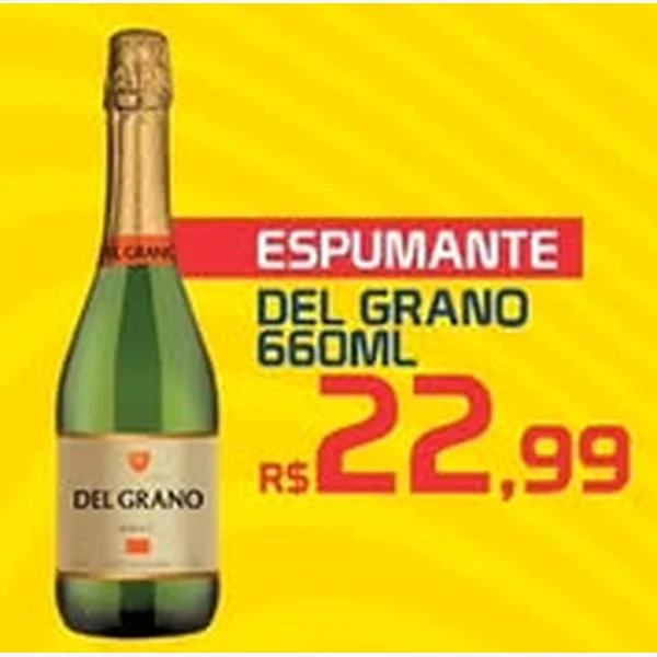 Recorte do encarte de Espumante Del Grano 660 ml
