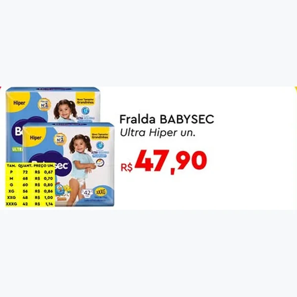 Fralda Ultra BABYSEC