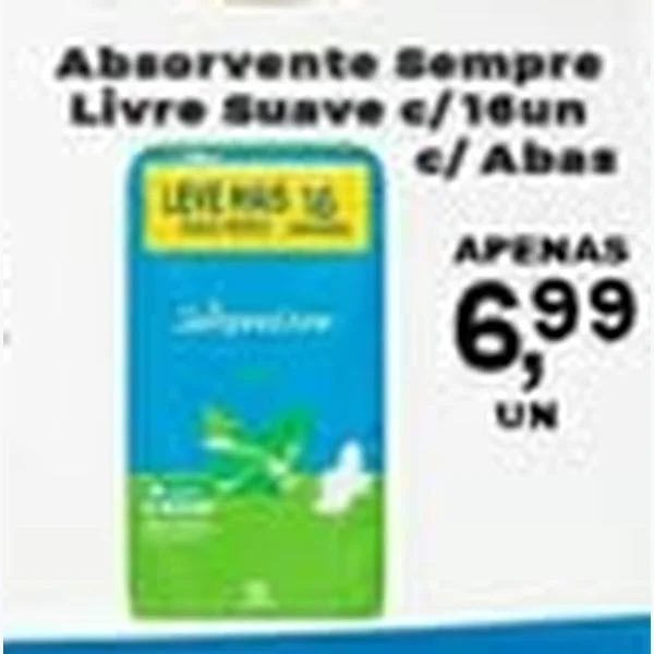 Absorvente Sempre Livre 16 un
