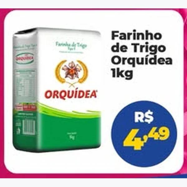Recorte do encarte de Farinha de Trigo Orquídea 1 kg