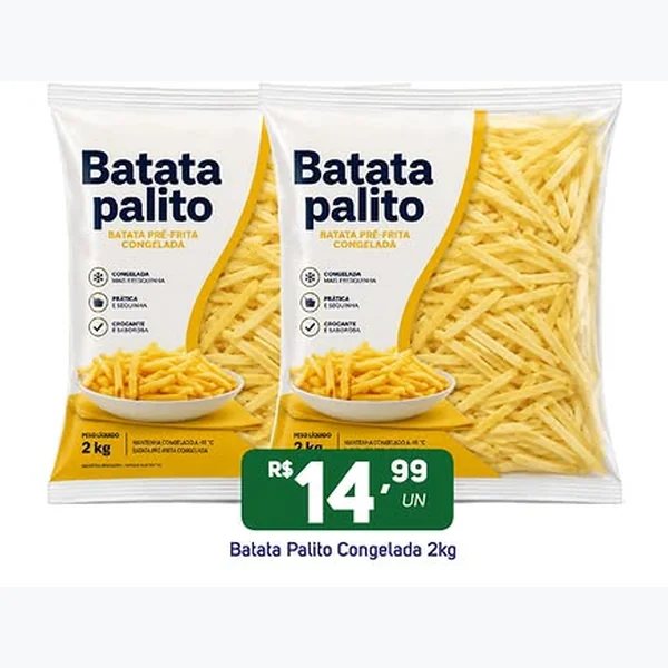 Recorte do encarte de Batata Palito Congelada 2 kg