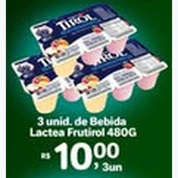 Recorte do encarte de Bebida Láctea Frutirol 480 g