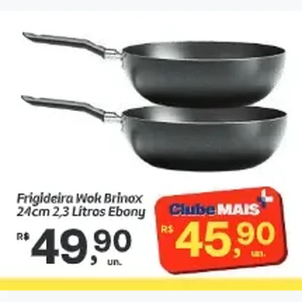 Recorte do encarte de Frigideira Wok Brinox 2,3 L