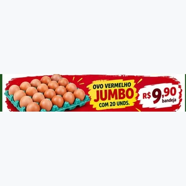 Ovos Vermelhos Jumbo 20 un