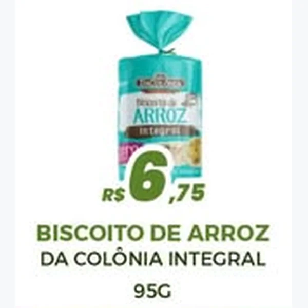 Biscoito de Arroz Integral Da Colônia 95 g