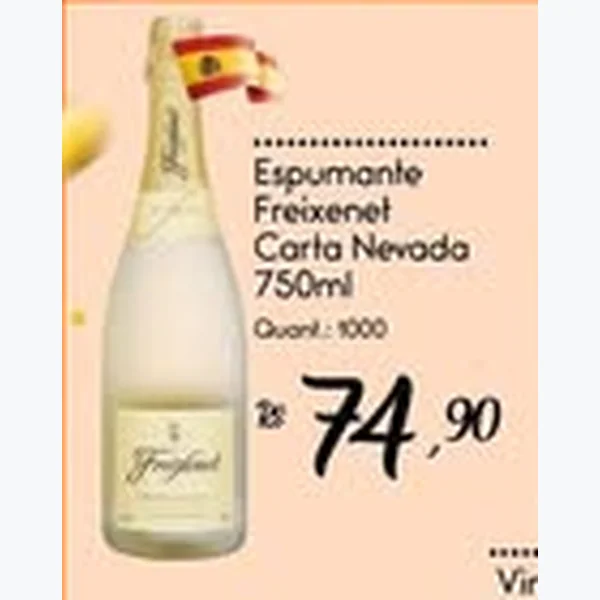 Recorte do encarte de Espumante Carta Nevada Freixenet 750 ml