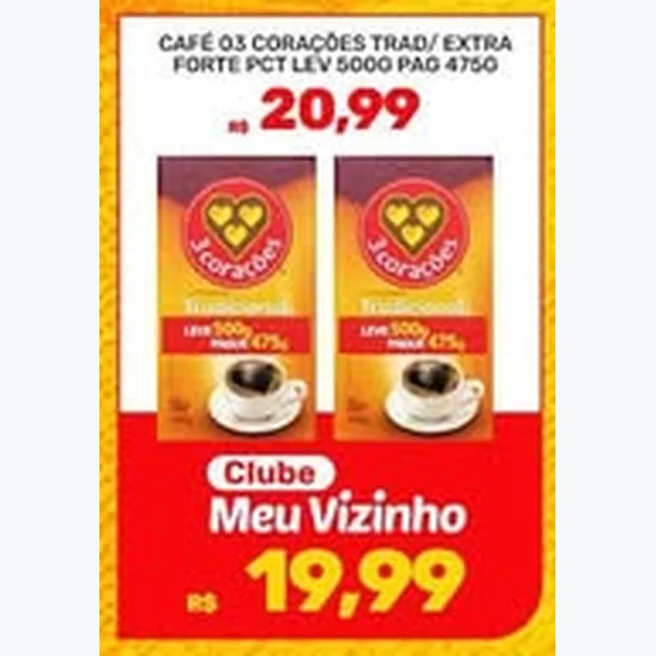 Café Tradicional 3 Corações 500 g