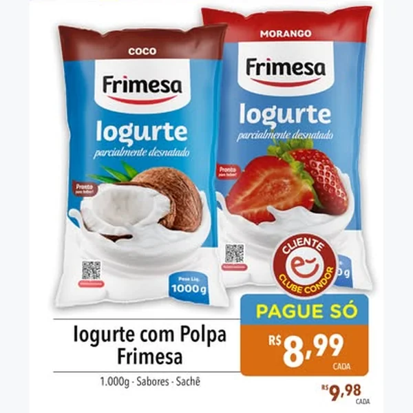 Iogurte com Polpa Frimesa 1000 g