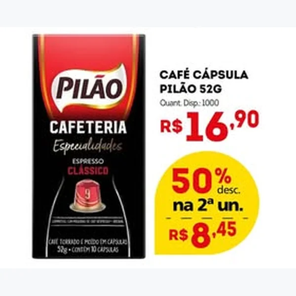 Café Cápsula Pilão 52 g