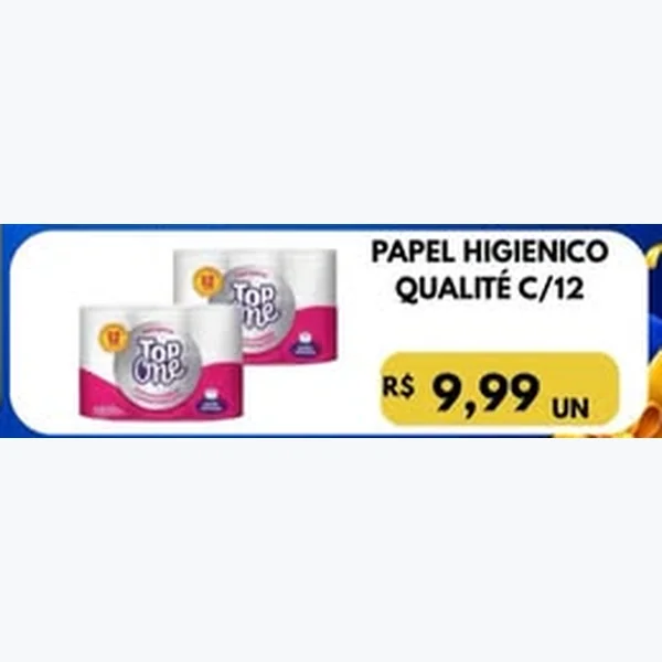Recorte do encarte de Papel Higiênico Qualité 12 un