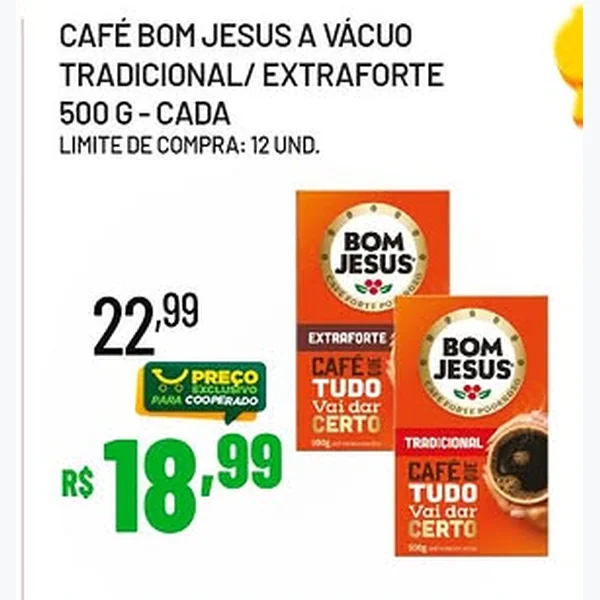 Recorte do encarte de Café Tradicional Bom Jesus 500 g