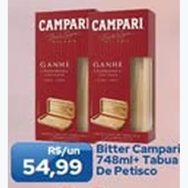 Recorte do encarte de Bitter Campari 748 ml