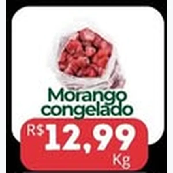 Recorte do encarte de Morango Congelado