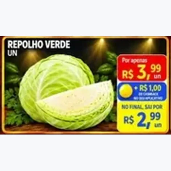 Recorte do encarte de Repolho Verde