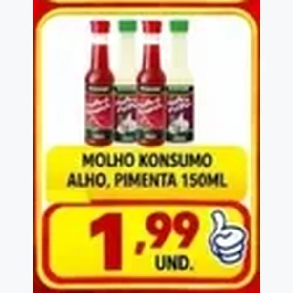 Recorte do encarte de Molho Konsumo 150 ml
