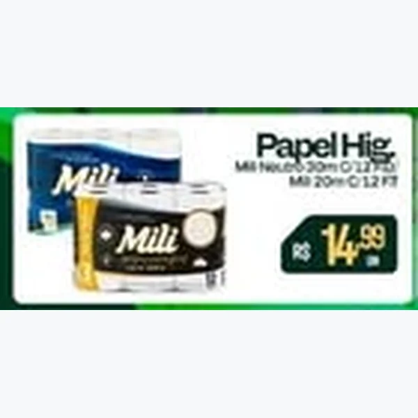 Papel Higiênico Mili 12 un × 20 un