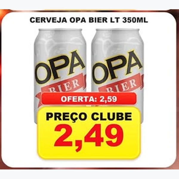 Recorte do encarte de Cerveja Opa Bier 350 ml