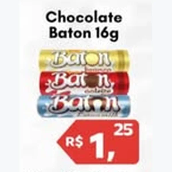 Recorte do encarte de Chocolate Baton