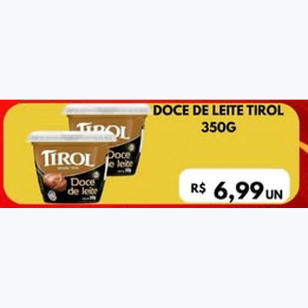 Recorte do encarte de Doce de Leite Tirol 350 g