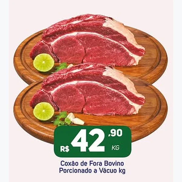 Coxão de Fora Bovino Porcionado a Vácuo