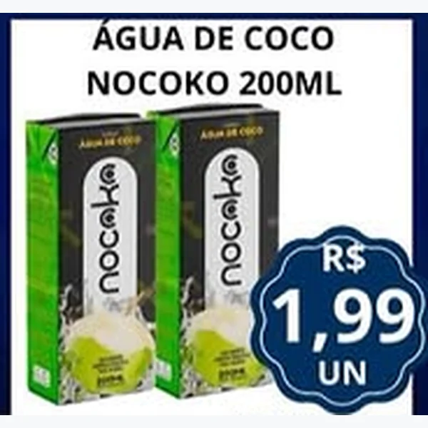 Recorte do encarte de Água de Coco Nocoko 200 ml
