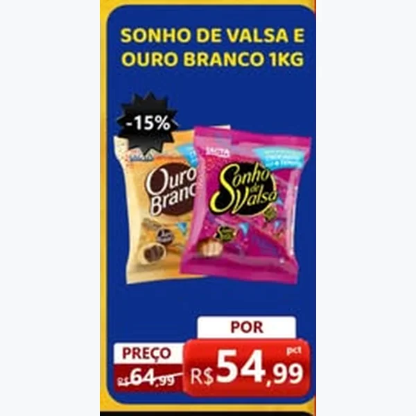 Bombom Ouro Branco Lacta 1 kg