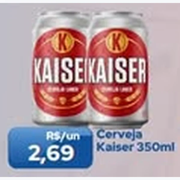 Recorte do encarte de Cerveja Kaiser 350 ml