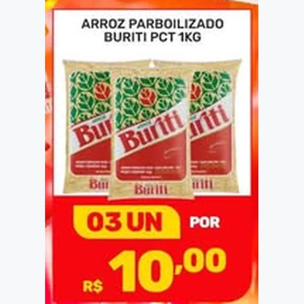 Recorte do encarte de Arroz Parboilizado Buriti