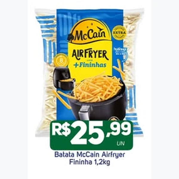 Recorte do encarte de Batata Airfryer Fininha McCain 1,2 kg