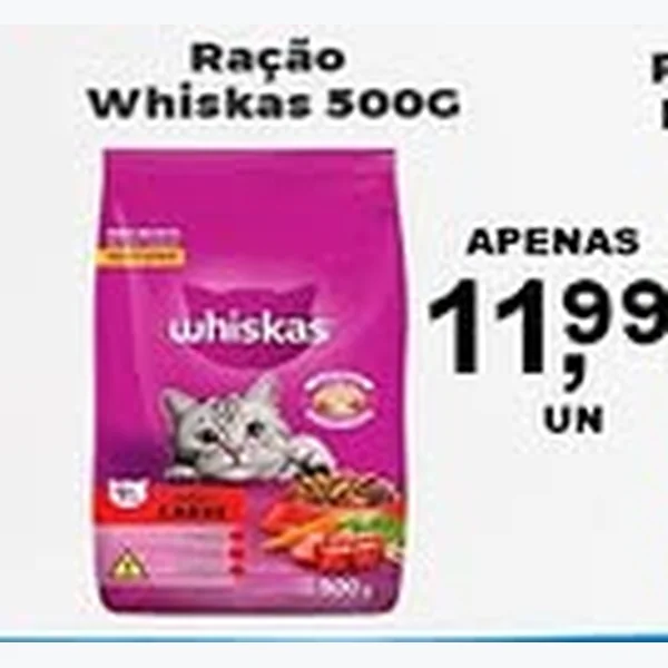 Recorte do encarte de Ração Whiskas
