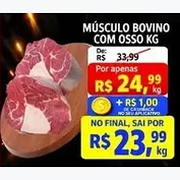 Recorte do encarte de Músculo Bovino com Osso