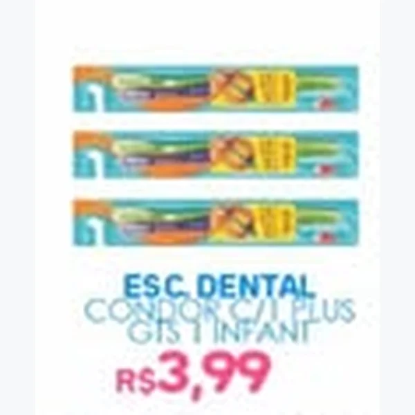 Recorte do encarte de Escova Dental Infantil Condor