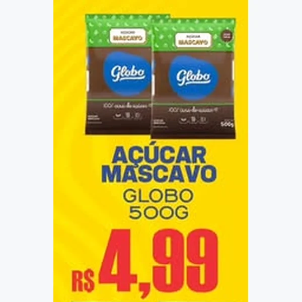 Açúcar Mascavo Globo 500 g