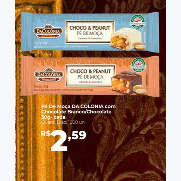 Recorte do encarte de Choco & Peanut DaColonia 30 g